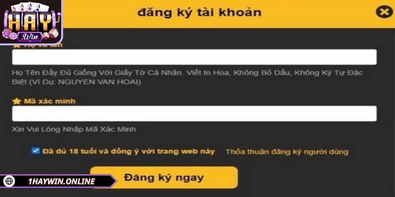 Cung cấp thông tin đăng nhập HAYWIN chính xác